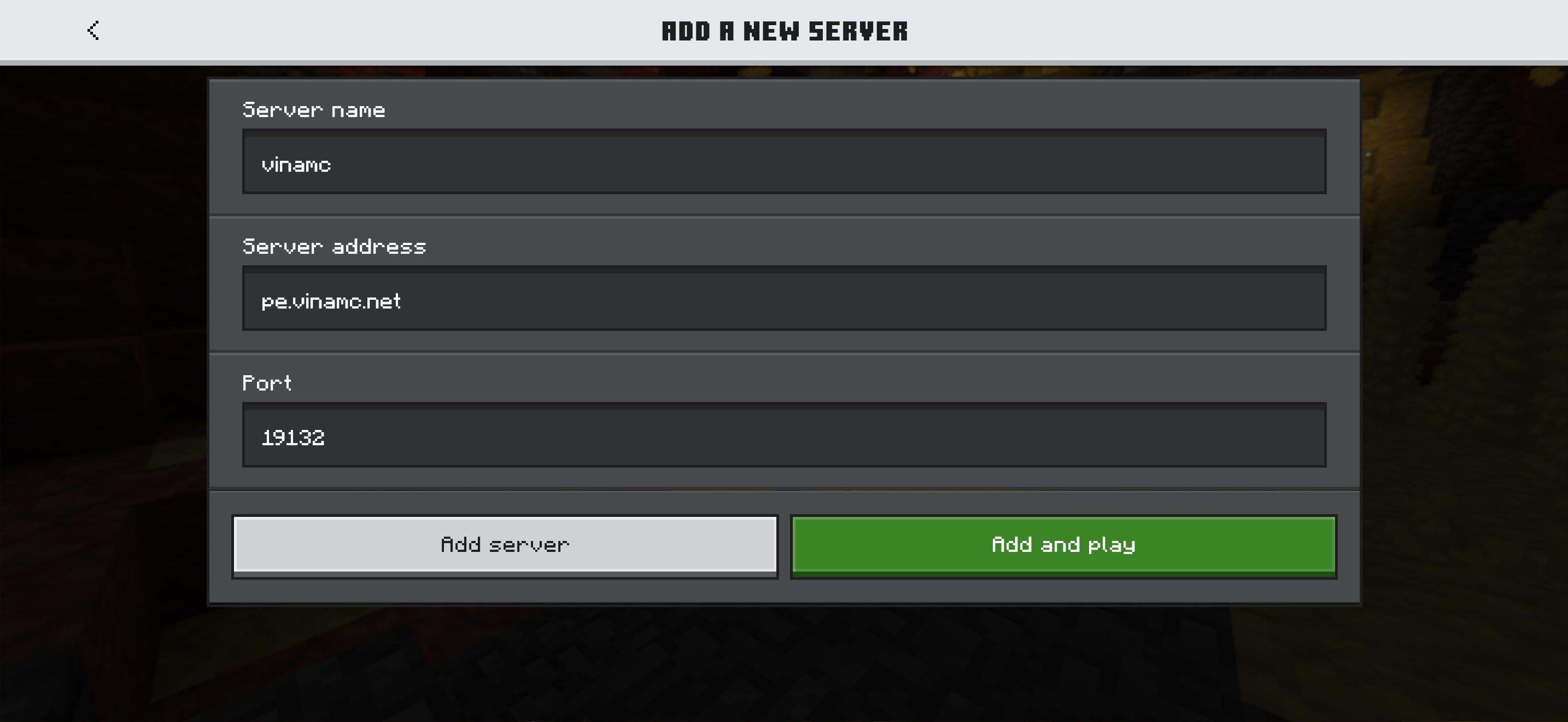Hướng dẫn thêm server VinaMC trên Minecraft Java